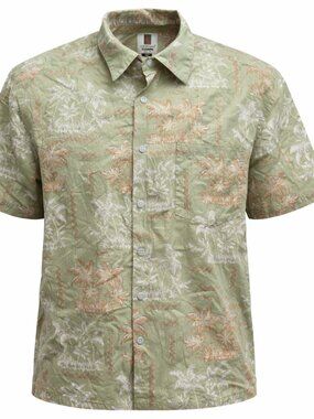 Tori Richard Hawaiian Shirt Mens Medium Green Aloha Button Up Floral Vacation
